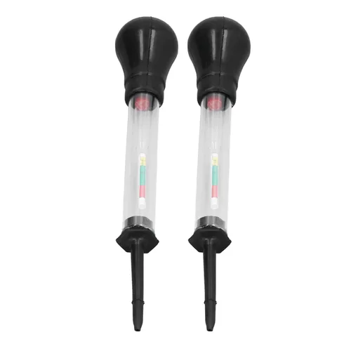 Miniatura 8 de Hidrómetro, 2 unids hidrómetro de vidrio electro medidor hidráulico 1.100-1.300 herramienta de medición para densidad de electrolitos, hidrómetros
