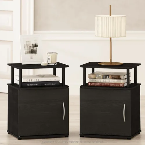Miniatura 28 de Mesa de noche con cajón Furinno, Madera Roble francés