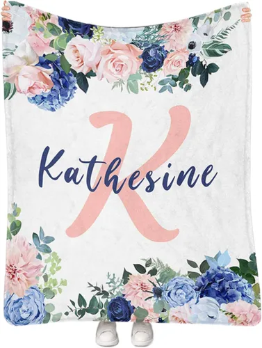 Miniatura 21 de Manta de bebé personalizada para niñas con nombre, manta de bebé personalizada con nombre, manta de envoltura floral para recién nacidos, niños