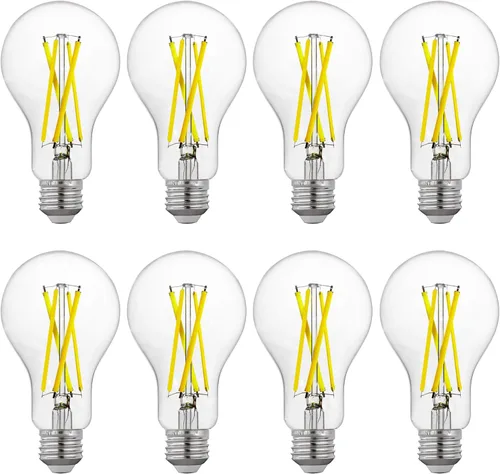 Miniatura 12 de FLSNT Bombillas LED Edison equivalentes a 100 W, bombillas LED A21 regulables de 12 W, 1600 LM, 2700 K blanco suave, CRI90, base E26, paquete de 8