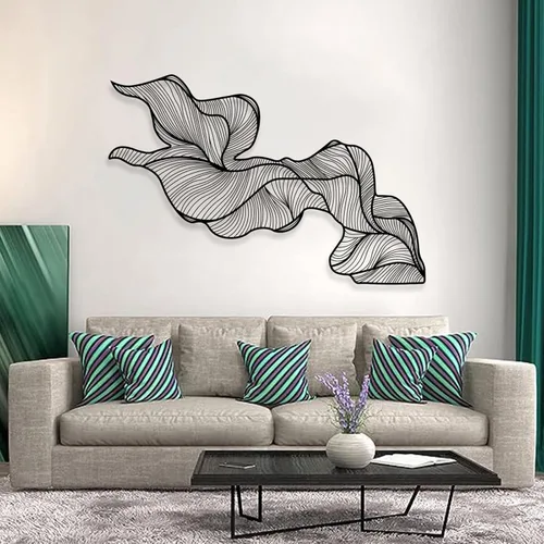 Cadeali Arte abstracto de pared de metal, decoración moderna de pared de metal, decoración moderna para el hogar, arte minimalista, regalo de