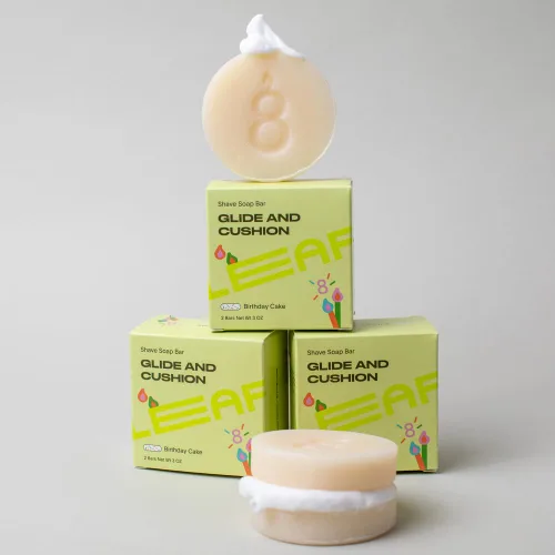 Miniatura 2 de Leaf Shave - Jabón de afeitar de hojas - Jabón totalmente natural, sin fragancia para aseo y preparación de la piel para mujeres y hombres, 1.5