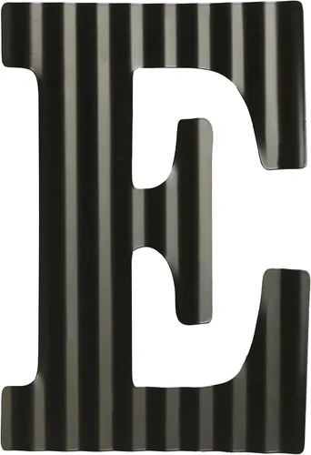 Miniatura 11 de COLLECTIVE HOME - Letras de 12 pulgadas para decoración de pared, letras negras corrugadas decorativas, arte de pared colgante con monograma, B