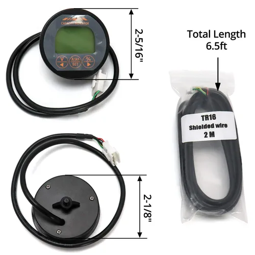 Miniatura 6 de QWORK Monitor de batería Voltímetro Amperímetro, rango de corriente de voltaje 8V-80V, medidor de corriente de voltaje 0-100A con cable