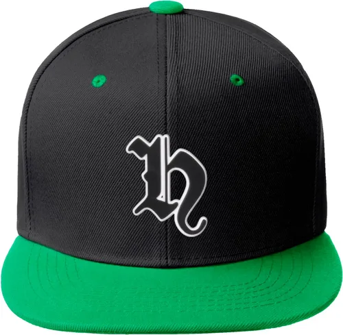 Miniatura 1239 de Daxton Gorra clásica con visera de billete plano con letras del alfabeto inglés antiguo de la A a la Z