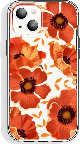 Miniatura 17 de GYZYA Funda transparente para iPhone 14 y iPhone 13 de 6.1 pulgadas con diseño de patrón, funda protectora delgada de TPU + parachoques a prueba