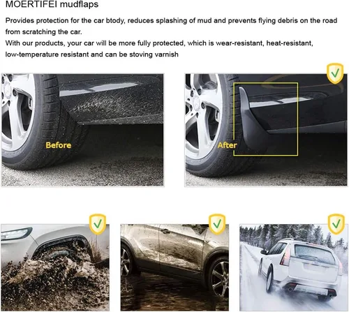 Miniatura 5 de Guardabarros para guardabarros, guardabarros compatibles con Ford Explorer 2020 2021 2022 2023 2024 2025 2026, kit de 4 protectores de barro