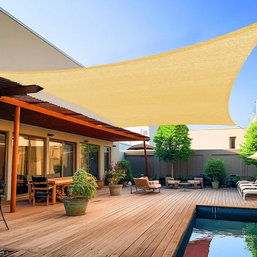Toldo rectangular Shade&Beyond tipo vela, para terraza, jardín, cubierta, pérgola Arena