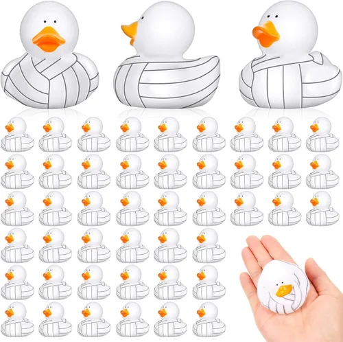 Miniatura 15 de Deekin 24 patos de goma de 2 pulgadas, recuerdos de fiesta deportiva a granel para eventos de equipo, suministros de fiesta de cumpleaños, regalo