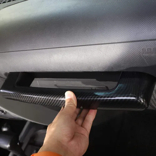 Miniatura 6 de Cubierta de Marco de Agarre del Asiento del Pasajero para Jeep Wrangler JK JKU 2007-2010 (Fibra de Carbono)