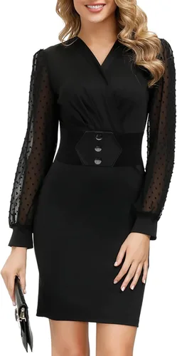 Miniatura 2 de GRACE KARIN Cinturón de corsé con botones a presión para mujer, cinturón elástico ancho para vestido