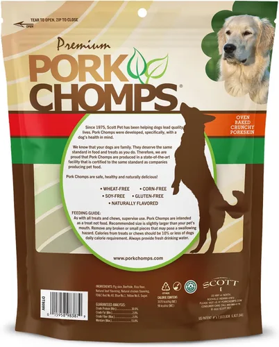 Miniatura 6 de Pork Chomps Masticables para perros, 5 pulgadas, 50 unidades, sabores variados: cerdo asado, pollo y tocino, golosinas de larga duración