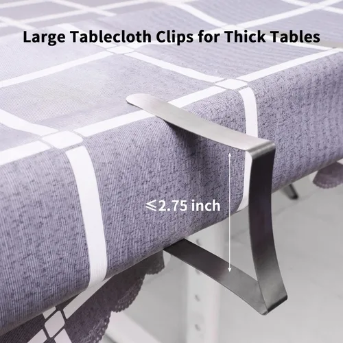 Miniatura 2 de TriPole - 16 clips para mantel grandes, abrazaderas para mesa de pícnic, abrazaderas de mantel de acero inoxidable para exteriores, hogar, cocina