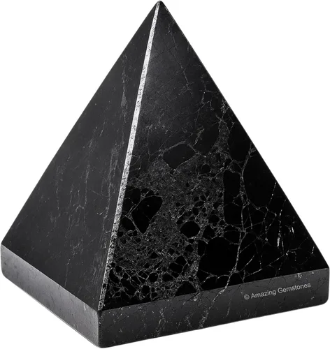 Miniatura 83 de Piedras Curativas de Cristal de Pirámide de Cuarzo Claro de Amazing Gemstone - Figura de Gran Pirámide de 2" de Piedra Natural para Meditación