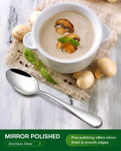 Miniatura 5 de PHILIPALA Juego de 20 piezas de cubiertos de acero inoxidable, juego de cubiertos para 4, cubiertos de acero inoxidable de grado alimenticio