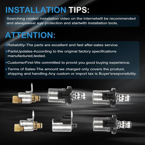 Miniatura 5 de Kessocco - Juego de solenoide de transmisión 4F27E FN4A-EL de cambio EPC PWM de 4 velocidades de repuesto para Ford Focus Fusion Fiesta Mazda 3 5 6