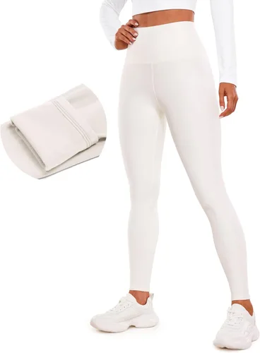 CRZ YOGA Leggings térmicos con forro polar para mujer de 28 pulgadas, pantalones de senderismo cálidos para invierno, pantalones de yoga de cintura