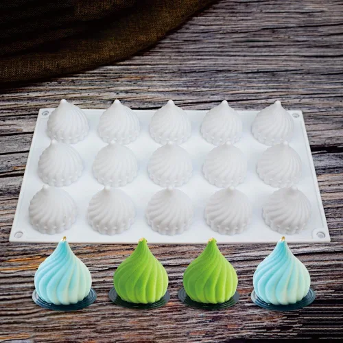 Miniatura 5 de Molde de silicona para pastel de cebolla y torbellino de cono para chocolate, mousse, pudín, postre, pan, utensilios para hornear decoración