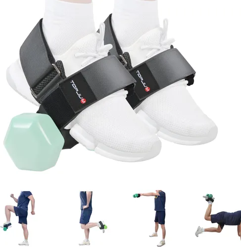 Miniatura 7 de Accesorio Original para Pie de Mancuerna, Entrenador de Tibial, Pesas de Tobillo Ajustables, Correas de Tobillo para Levantamiento de Pesas, Negro