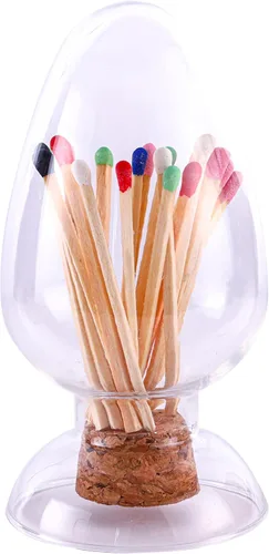 Miniatura 6 de Cloche de cristal con Striker, soporte de vidrio con Striker, Match Cloche Glass con Striker, soporte Match Striker, soporte de baño de lujo