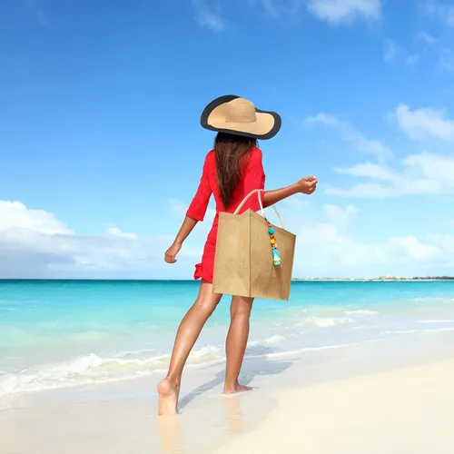 Miniatura 7 de QPEY Bolsas de yute, bolsa grande de paja para mujer, bolsas de playa tejidas impermeables, bolso de hombro con borla hecho a mano para verano