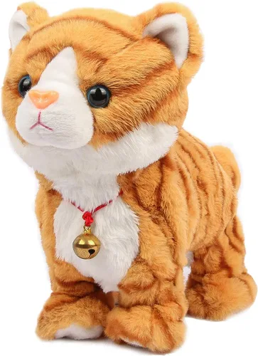 Miniatura 4 de Smalody Juguetes de Peluche Interactivos, Gato Electrónico de Control de Sonido Novedoso, Mascotas Electrónicas Robot Gato, Regalo para Niños