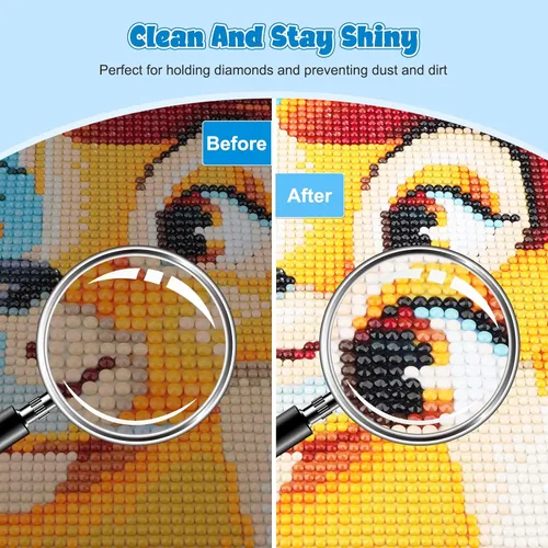 Miniatura 3 de GHHKUD Sellador de pintura de diamante de 10.5 onzas líquidas con 2 pinceles, 2 unidades de pegamento sellador de arte de diamante, accesorios