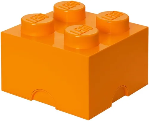 Miniatura 9 de LEGO - Ladrillo de almacenamiento con 4 tachuelas, color gris oscuro, caja de almacenamiento apilable de plástico con tapa para niños y adultos