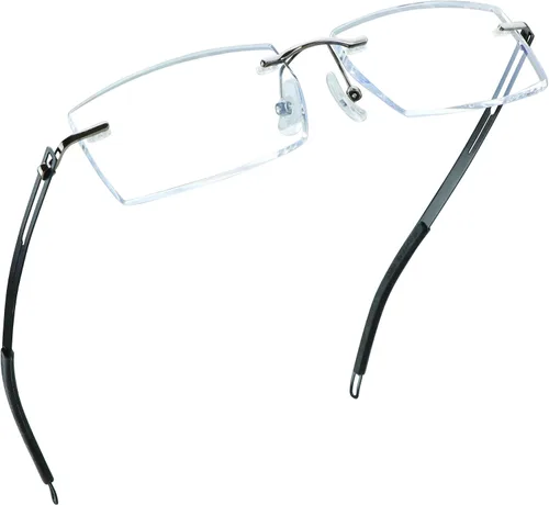 Miniatura 9 de LifeArt Gafas de lectura con bloqueo de luz azul, anti rayos azules, reducen la fatiga ocular, marco sin montura con diamante elegante