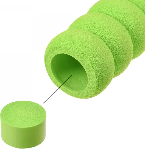 Miniatura 4 de uxcell Cubierta de manija de puerta Protector de goma de nitrilo Funda en espiral Verde 2 piezas