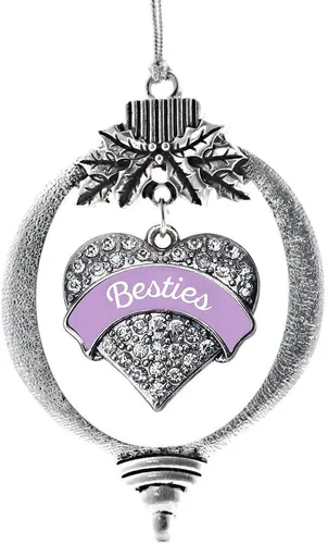 Miniatura 123 de Inspired Silver Adornos festivos de dije de corazón pave de plata con circonitas cúbicas