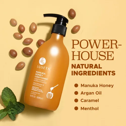 Miniatura 4 de Acondicionador de miel de manuka Luseta hidrata y reparación para cabello seco y opaco añade brillo y restaura la suavidad Hidratante para cabello