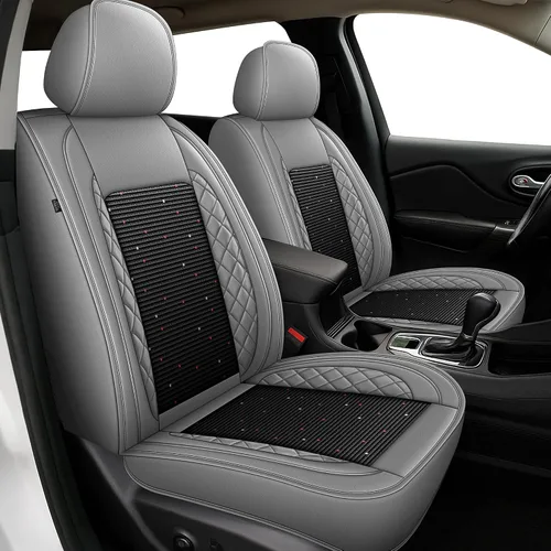 Miniatura 9 de AOMSAZTO Fundas de asiento de automóvil, 2 asientos delanteros, ajuste personalizado para Volkswagen Jetta 2007-2026, fundas de cojín de cuero