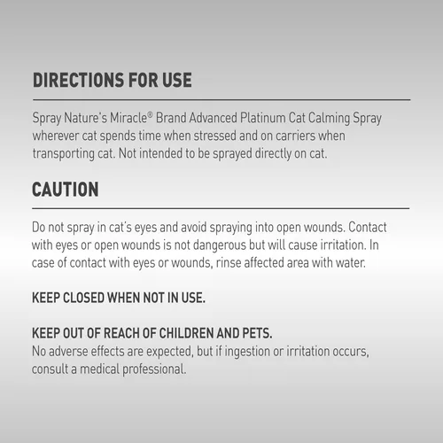 Miniatura 4 de Aerosol calmante para gatos de Nature’s Miracle, 8 onzas, fórmula para reducir el estrés para gatos Multi colorido
