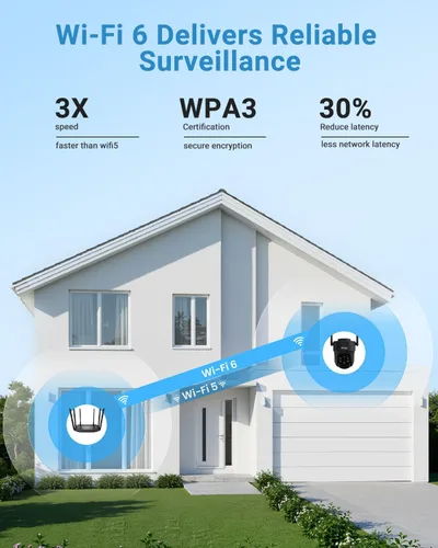 Miniatura 8 de AOV Cámaras de seguridad inalámbricas para exteriores con panel solar de 6 W, cámaras de grabación continua 24/7 para seguridad del hogar, WiFi 6