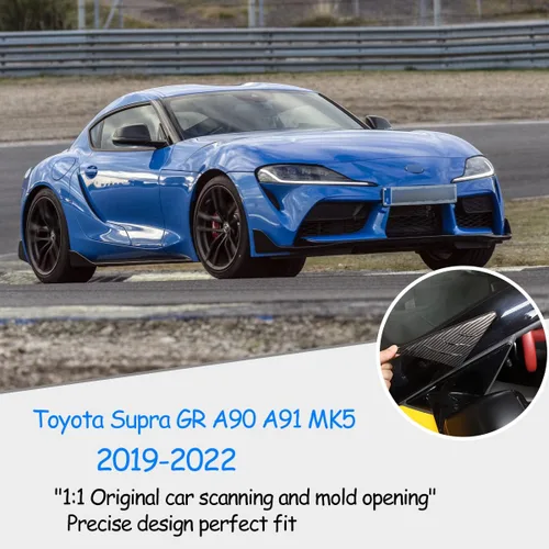 Miniatura 3 de Compatible con Toyota Supra GR A90 A91 MK5 2019-2022 2023 2024 2025 ABS retrovisor lateral de alerón adhesivo, canaliza el aire del automóvil