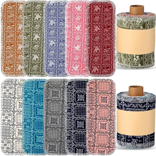 Miniatura 8 de VitalCozy 50 toallas de bidé reutilizables lavables para inodoro, toallitas de tela sin papel, toallas sin papel, algodón absorbente para cocina