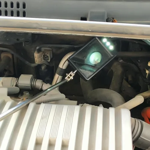 Miniatura 7 de Espejo de inspección telescópico con luz LED grande, telescópico, 360°, lámpara giratoria para mecánica automotriz, reparación, marcha atrás