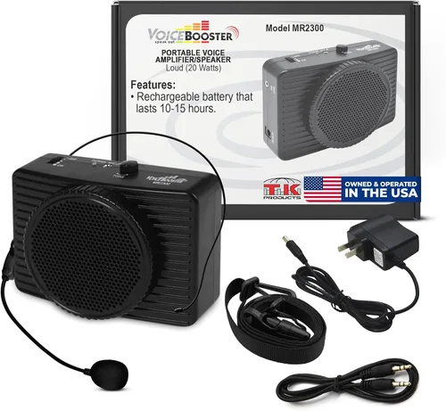 Miniatura 10 de VoiceBooster Amplificador de voz portátil para profesores - Altavoz portátil recargable de 25 W con micrófono para aula, guía turístico, hablar