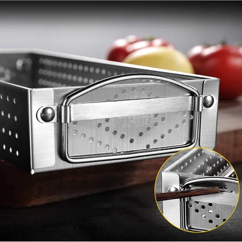 Miniatura 8 de Organizador grande de cubiertos para cajones, organizador de utensilios de malla de acero inoxidable 304 para cajones de cocina, bandeja