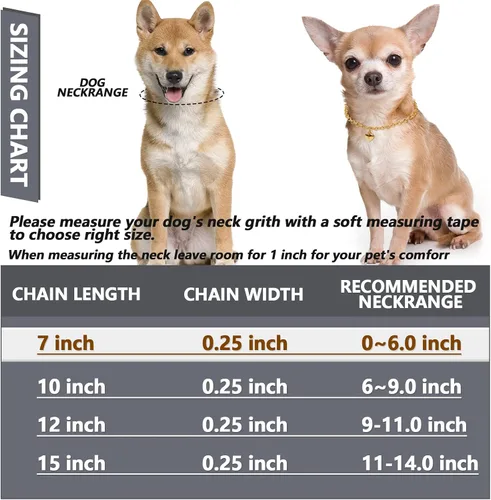 Miniatura 3 de HOWWFALY Collar para Perro y Cadena Collar para Gato de Acero Inoxidable Ajustable Collar en Forma de Corazón de Oro 18K para Mascotas Pequeñas