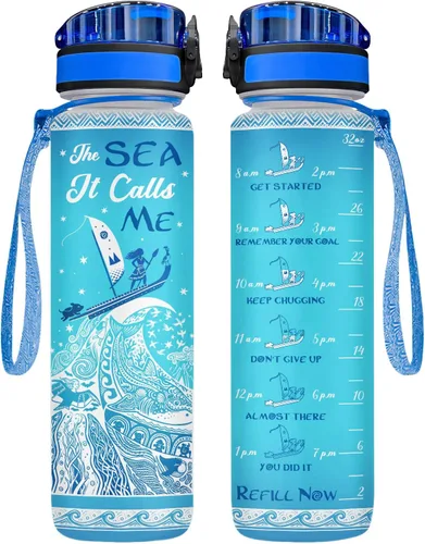 Miniatura 8 de 34HD Crazy Cat Botella de Agua 32 oz Plástico Tritan, Its Fine Everything Is Fine Botella de Agua, Regalos Divertidos de Cumpleaños Día