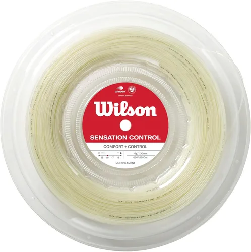 Miniatura 8 de Wilson Sensation - Juego de cuerda para raqueta de tenis y carrete de 200 m Blanco