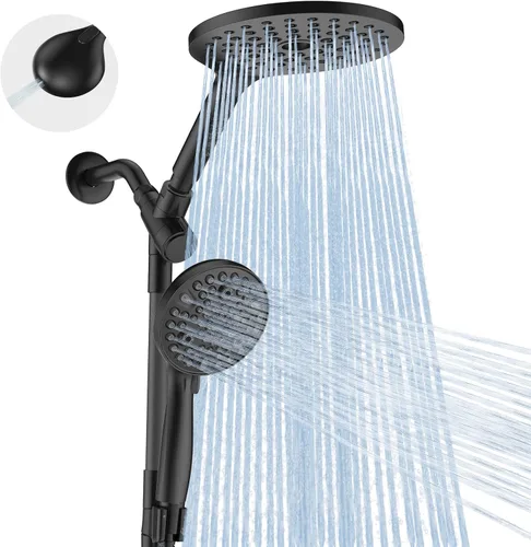Miniatura 7 de MakeFit Combo de Cabezal de Ducha de Lluvia con Doble Filtro, Cabezal de Ducha de Mano con Barra Ajustable - Cabezal de Ducha de Lluvia y Cabezal