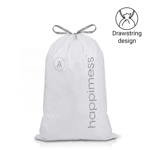 Miniatura 6 de happimess 8 Gallon (30L) Drawstring Trash Bags, Unscented, Clear, Heavy Duty LDPE Liners for Kitchen and Household, Custom Fit, 20 Count