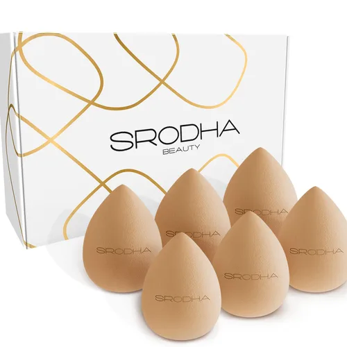 Miniatura 5 de Juego de esponjas de maquillaje de belleza, paquete de 6 piezas, juegos de esponjas líquidas para mezclar la tez facial, base, corrector, productos