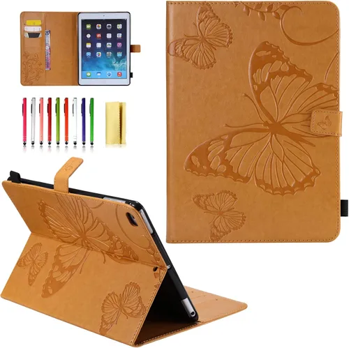Miniatura 28 de Funda para iPad de 6ª/5ª generación de 9.7 pulgadas 2018/2017, para iPad Air 2/Air 1 con soporte, soporte para lápices, bolsillo