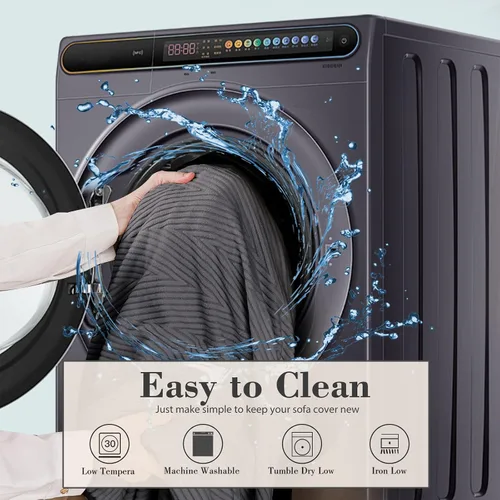 Miniatura 7 de Fundas de cojín para sofá seccional, fundas de asiento elásticas resistentes al desgaste para sofá individual, fundas protectoras lavables