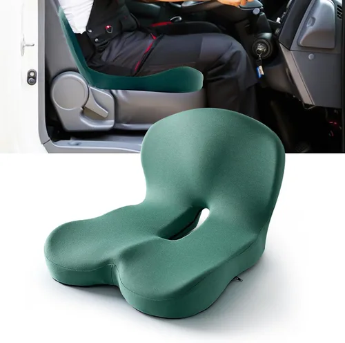 Miniatura 4 de Cojín de glúteos para silla de oficina, almohadilla de asiento de espuma viscoelástica para soporte de glúteos, alivio del coxis, cojín ergonómico
