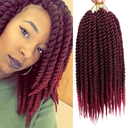 Miniatura 15 de Admutty - Extensiones de pelo trenzadas Havana Twist de 30,48 cm, 6 paquetes de trenzas de ganchillo Havana Twist senegalés, trenzas Jumbo Havana 2#